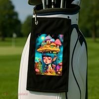 Mushroom Dreams: The Enchanted Mindscape Golf Towel thumb 2