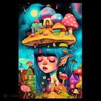 Mushroom Dreams: The Enchanted Mindscape Women's Long Sleeve Shirt thumb 2