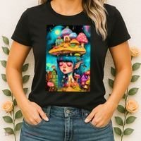 Mushroom Dreams: The Enchanted Mindscape Women's T-Shirt thumb 2