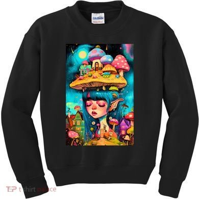 Mushroom Dreams: The Enchanted Mindscape Kids Sweatshirt