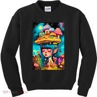Mushroom Dreams: The Enchanted Mindscape Kids Sweatshirt thumb 0