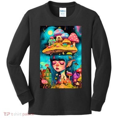 Mushroom Dreams: The Enchanted Mindscape Kids Long Sleeve Shirt