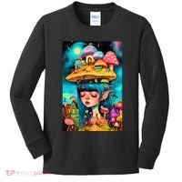 Mushroom Dreams: The Enchanted Mindscape Kids Long Sleeve Shirt thumb 0