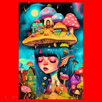 Mushroom Dreams: The Enchanted Mindscape Santa Hat