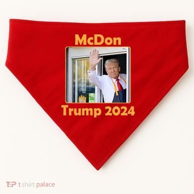 Mcdon Donald Trump 2024 Election USA-Made Doggie Bandana