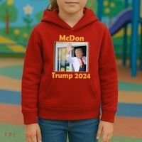 Mcdon Donald Trump 2024 Election Kids Hoodie thumb 3