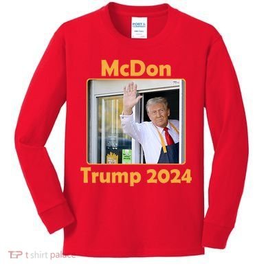 Mcdon Donald Trump 2024 Election Kids Long Sleeve Shirt