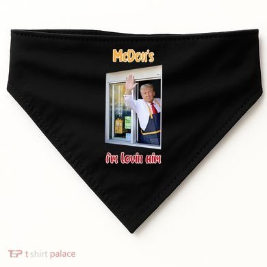 Mcdon Donald Trump IM Lovin Him USA-Made Doggie Bandana