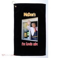 Mcdon Donald Trump IM Lovin Him Golf Towel thumb 0