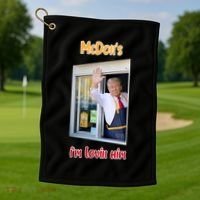 Mcdon Donald Trump IM Lovin Him Golf Towel thumb 1