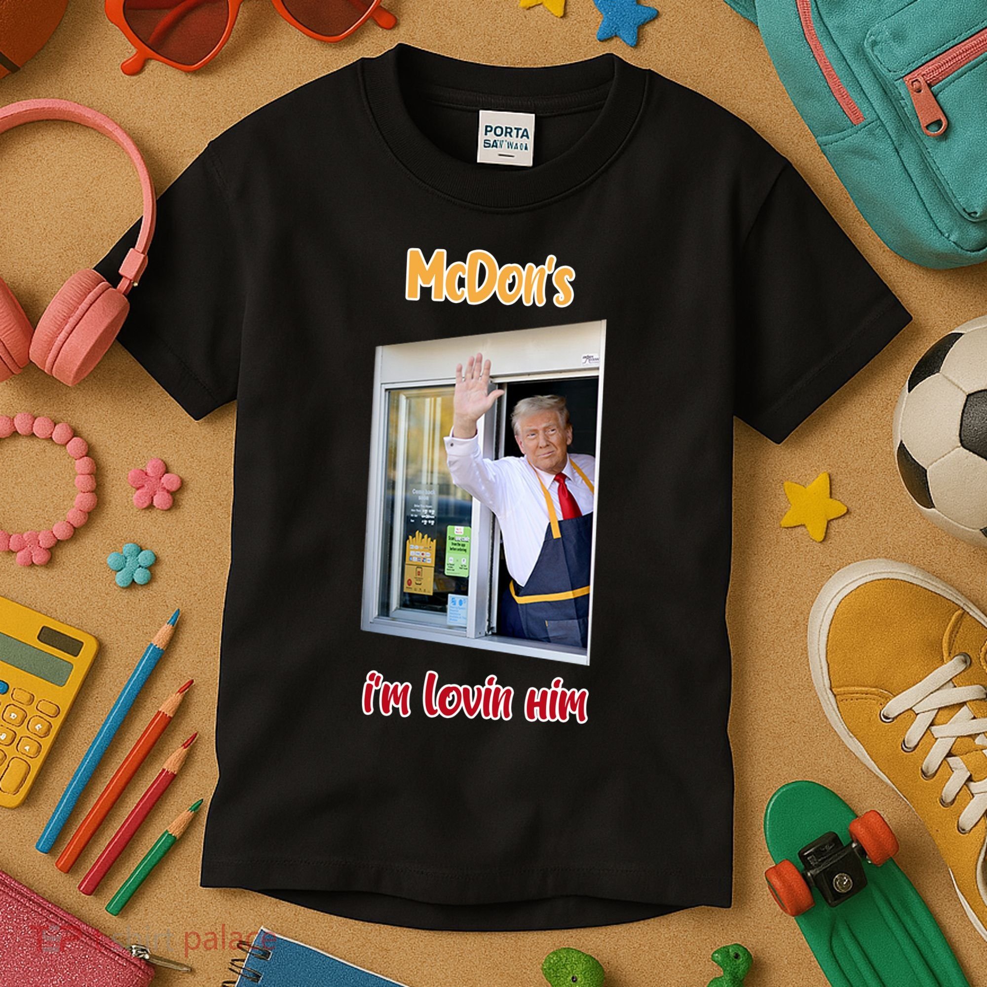 Mcdon Donald Trump IM Lovin Him Kids T-Shirt