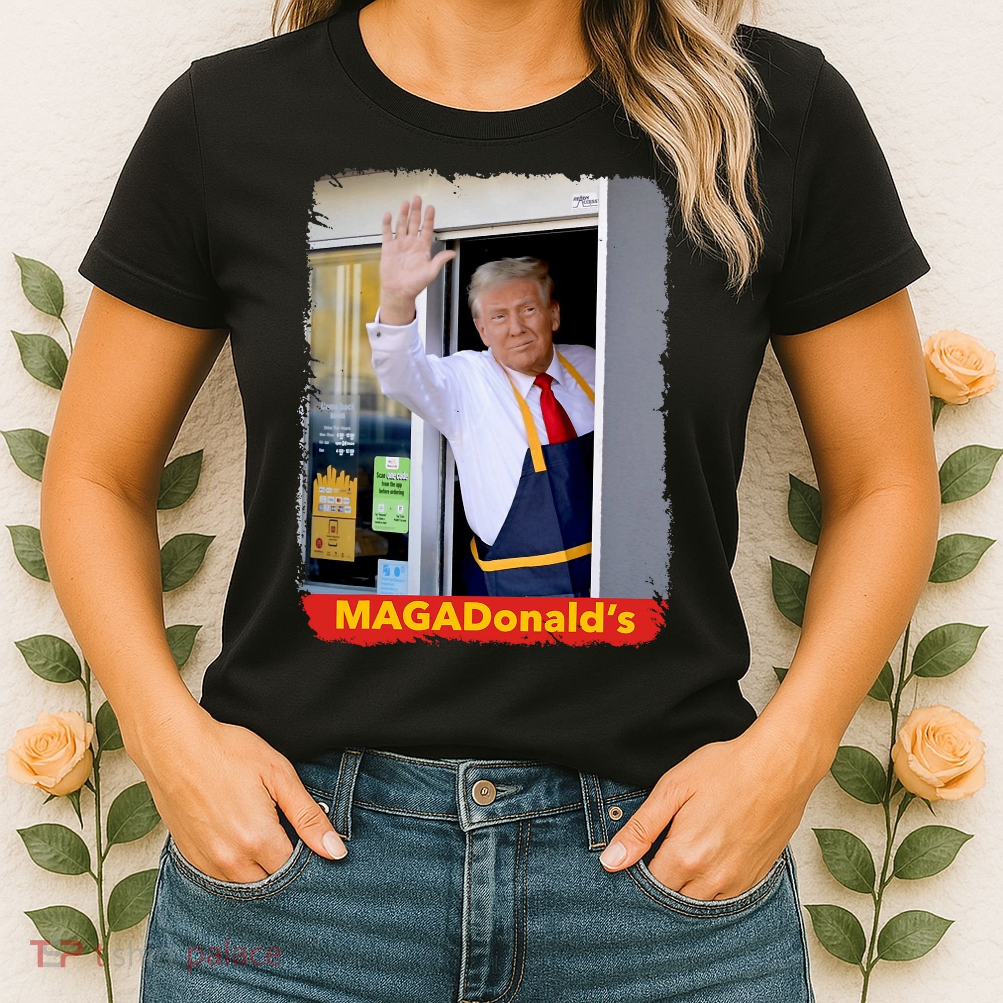 Maga Donalds Trump 2024 Mcdon Election Women's T-Shirt