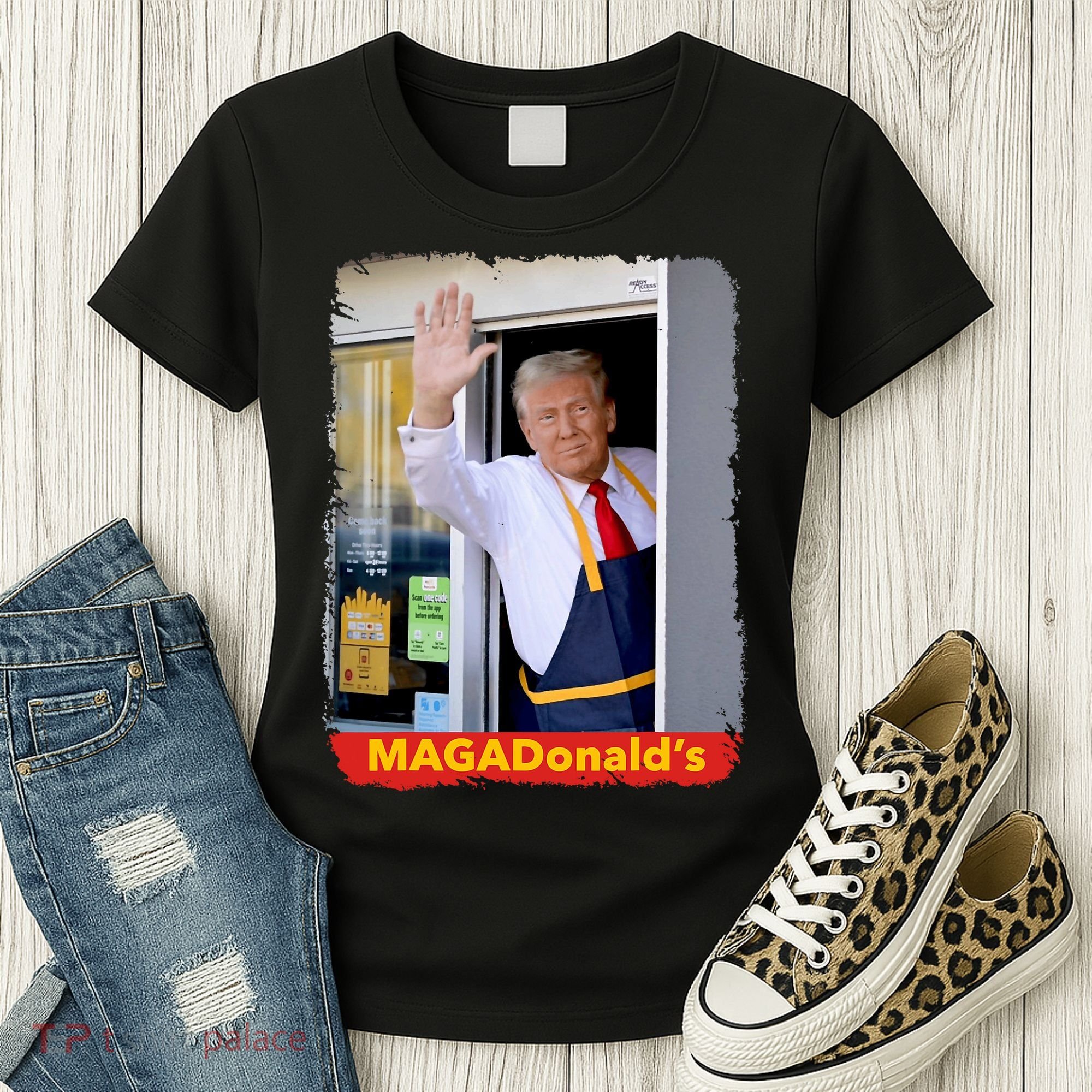 Maga Donalds Trump 2024 Mcdon Election Women's T-Shirt