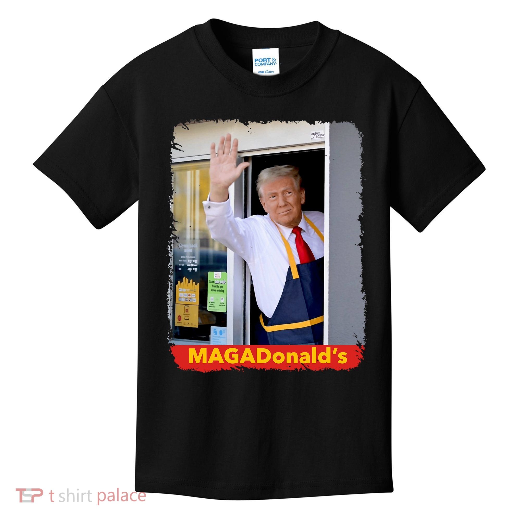 Maga Donalds Trump 2024 Mcdon Election Kids T-Shirt
