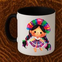 Muneca De Trapo Mexicana Mazahua Mexicans Otomi Maria Lele Coffee Mug thumb 2