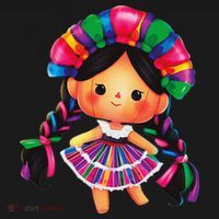 Muneca De Trapo Mexicana Mazahua Mexicans Otomi Maria Lele Women's Hoodie thumb 2