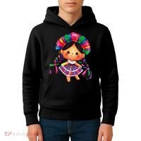 Muneca De Trapo Mexicana Mazahua Mexicans Otomi Maria Lele Kids Hoodie thumb 4