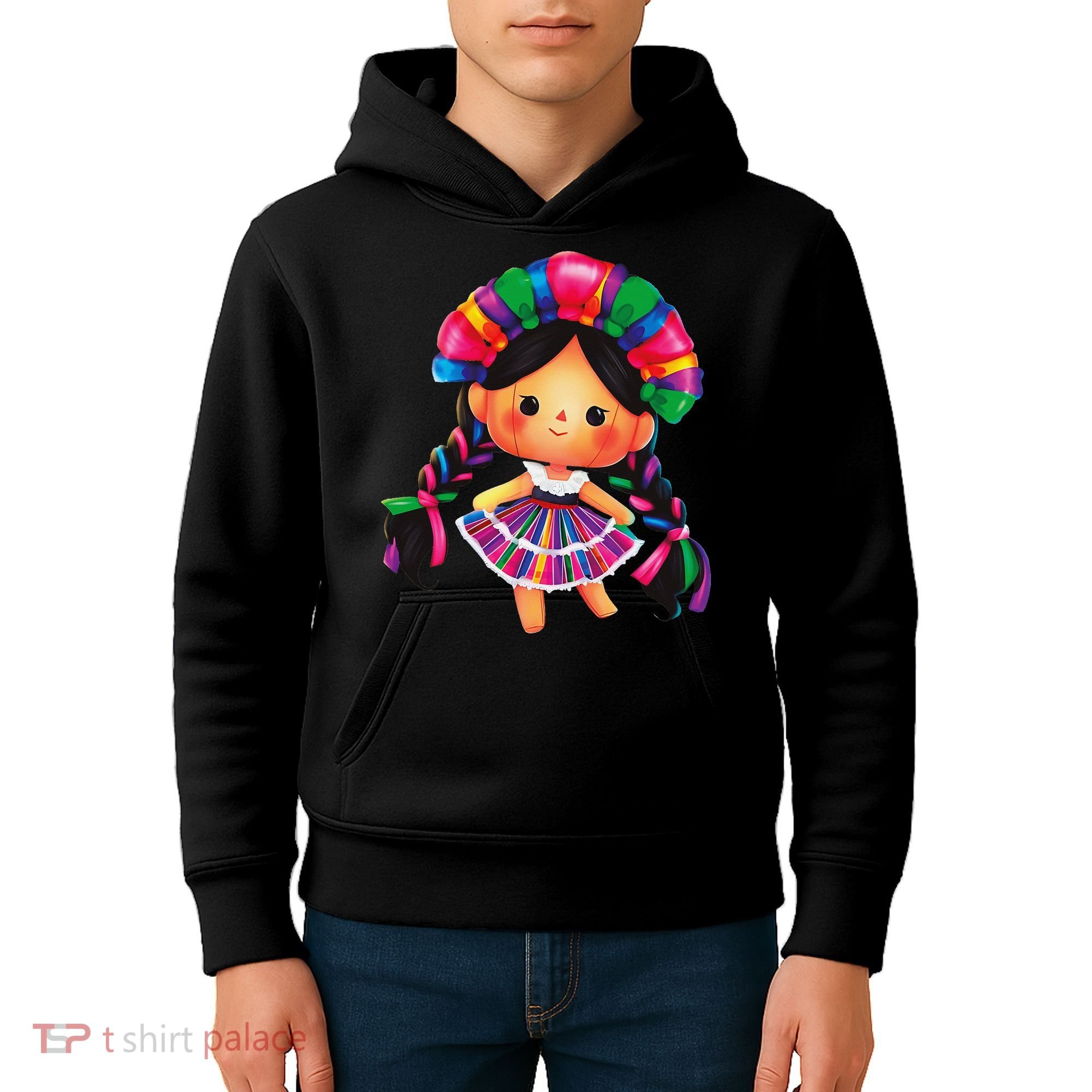 Muneca De Trapo Mexicana Mazahua Mexicans Otomi Maria Lele Kids Hoodie