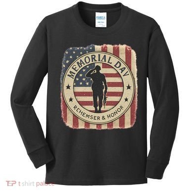 Memorial Day Tribute Kids Long Sleeve Shirt