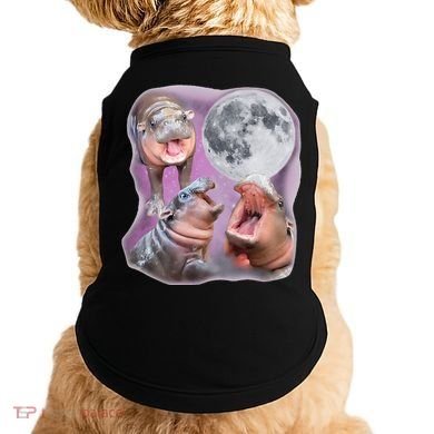 Moo Deng Three Moo Deng Moon Funny Hippo Doggie Tank