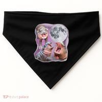 Moo Deng Three Moo Deng Moon Funny Hippo USA-Made Doggie Bandana thumb 0