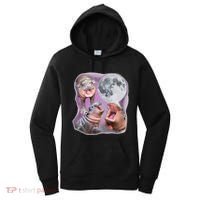 Moo Deng Three Moo Deng Moon Funny Hippo Women's Hoodie thumb 0