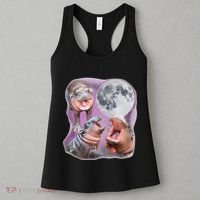Moo Deng Three Moo Deng Moon Funny Hippo Women's Tank Top thumb 3