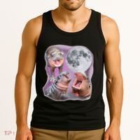 Moo Deng Three Moo Deng Moon Funny Hippo Tank Top thumb 3
