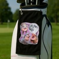 Moo Deng Three Moo Deng Moon Funny Hippo Golf Towel thumb 2