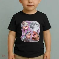 Moo Deng Three Moo Deng Moon Funny Hippo Toddler T-Shirt thumb 2