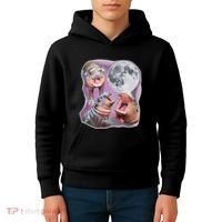 Moo Deng Three Moo Deng Moon Funny Hippo Kids Hoodie thumb 4