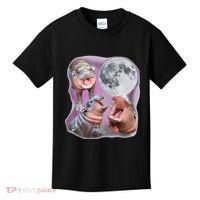 Moo Deng Three Moo Deng Moon Funny Hippo Kids T-Shirt thumb 0
