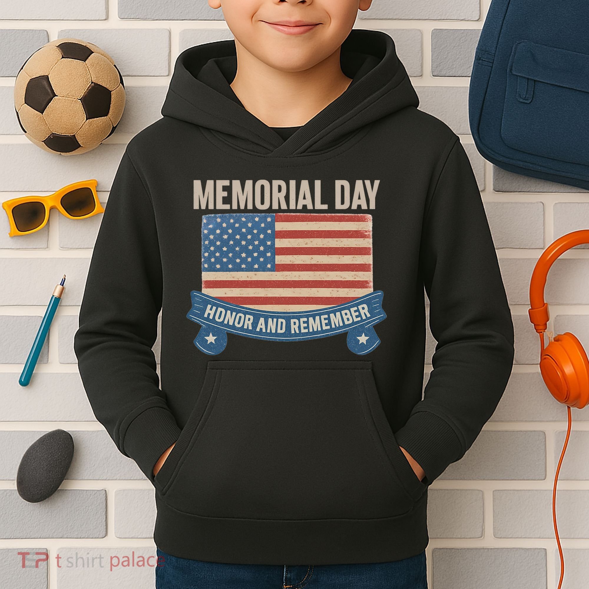 Memorial Day Tribute Kids Hoodie