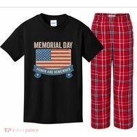 Memorial Day Tribute Kids Plaid Pajama Set thumb 0