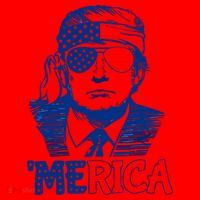 Merica Donald Trump 4th Of July Patristic American Flag Santa Hat thumb 1