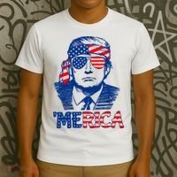 Merica Donald Trump 4th Of July Patristic American Flag T-Shirt thumb 3