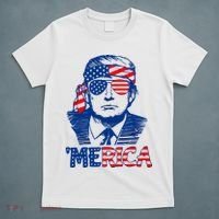Merica Donald Trump 4th Of July Patristic American Flag T-Shirt thumb 5