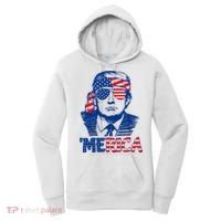Merica Donald Trump 4th Of July Patristic American Flag Women's Hoodie thumb 0