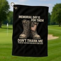 Memorial Day Tribute Golf Towel thumb 1