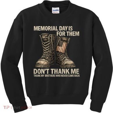 Memorial Day Tribute Kids Sweatshirt