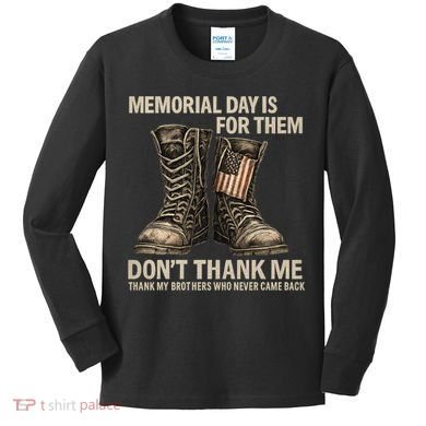 Memorial Day Tribute Kids Long Sleeve Shirt