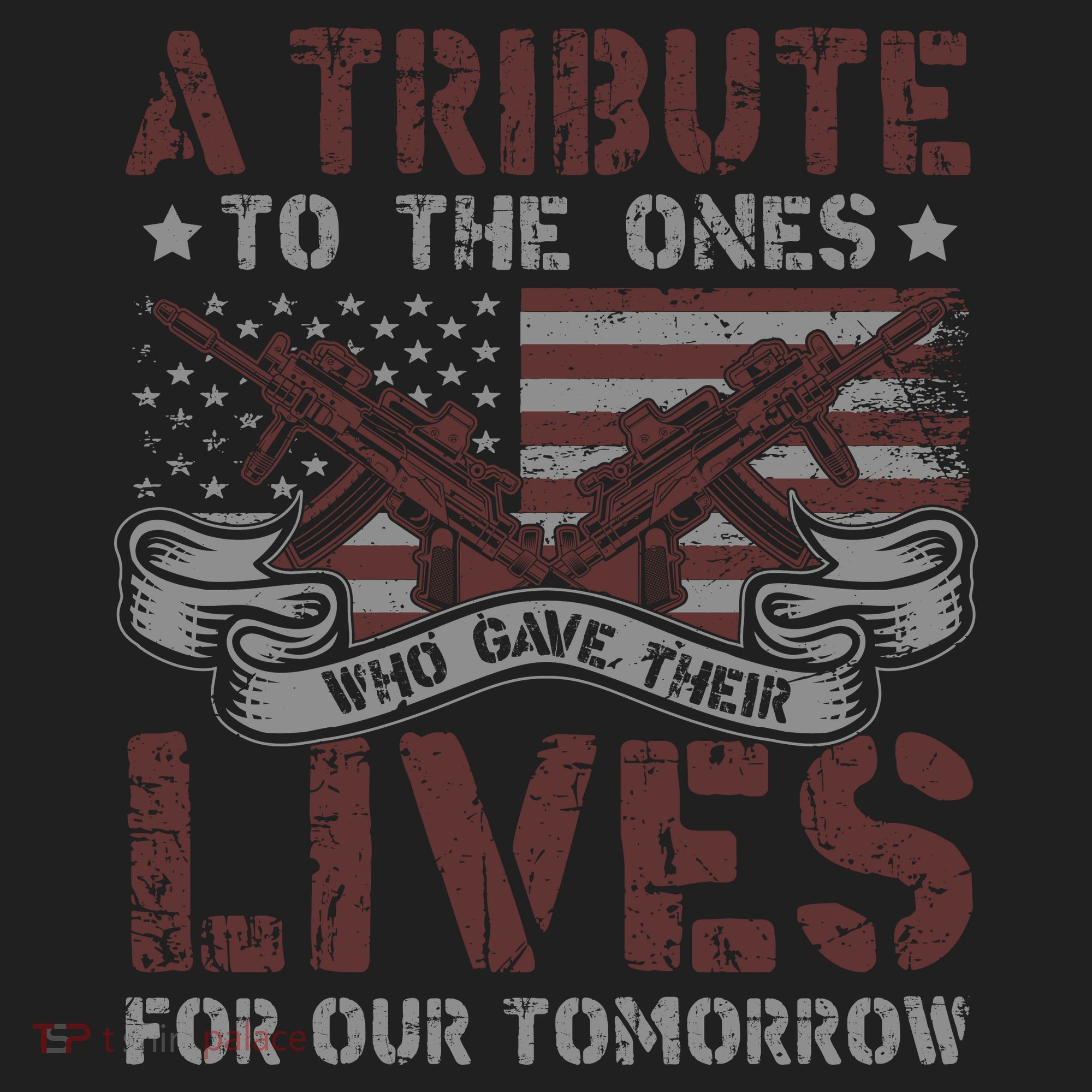 Memorial Day Tribute Graphic Golf Towel