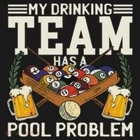 My Drinking Team Has A Pool Problem Billiard Players Themed Bucket Hat thumb 4