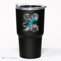 Moo Deng Three Moo Deng Moon Funny Hippo Universe Galaxy Tumbler thumb 0