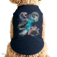 Moo Deng Three Moo Deng Moon Funny Hippo Universe Galaxy Doggie Tank thumb 0