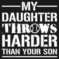 My Daughter Throws Harder Than Your Son Softball Dad Gift Bucket Hat thumb 4