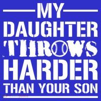 My Daughter Throws Harder Than Your Son Softball Dad Gift Tank Top thumb 6