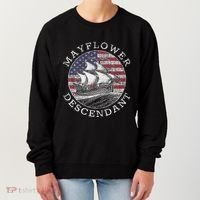 Mayflower Descendant Used Union Jack Women's Sweatshirt thumb 0