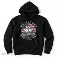 Mayflower Descendant Used Union Jack Hoodie thumb 0