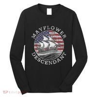 Mayflower Descendant Used Union Jack Long Sleeve Shirt thumb 0